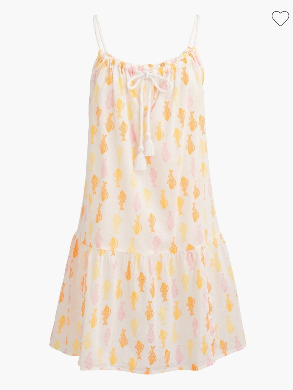 J. crew Lightweight Summer cover up Fish Print dress size XS